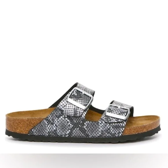 BIRKENSTOCK Arizona slide sandals leather snake print size eur 37 L6 - Picture 1 of 11